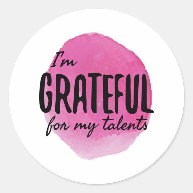 Sticker Rond affirmations motivationnelles pour acceptation de  (Devant)