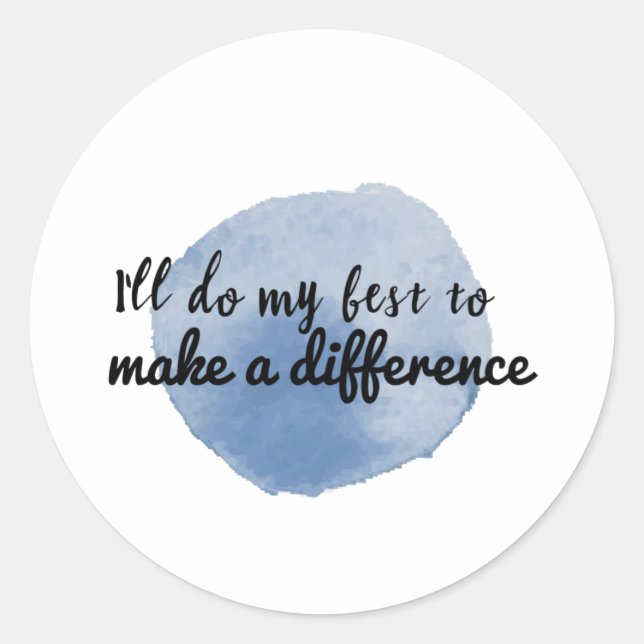 Sticker Rond affirmations motivationnelles pour auto-appréciati (Devant)