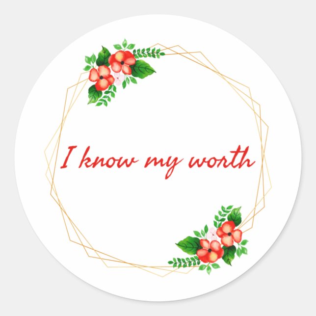Sticker Rond affirmations motivationnelles pour la vie (Devant)
