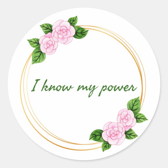 Sticker Rond affirmations motivationnelles pour le travail (Devant)