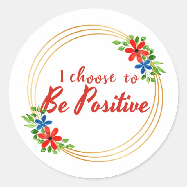 Sticker Rond affirmations positives citations pour acceptation  (Devant)