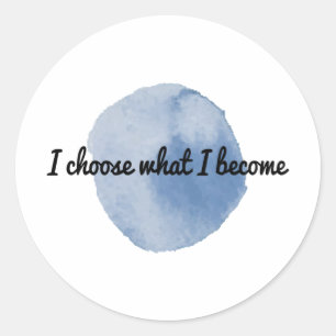 Sticker Rond affirmations positives du matin pour travailler du