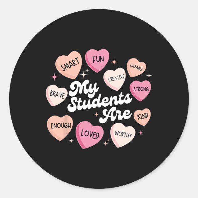 Sticker Rond Affirmations positives pour enseignants Saint-Vale (Devant)