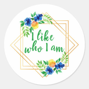 Sticker Rond affirmations positives pour le succès et l'amour d