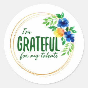 Sticker Rond affirmations positives pour le travail