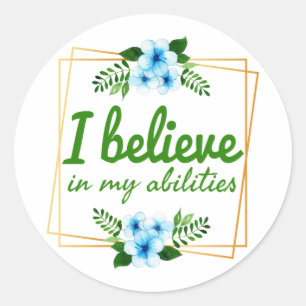 Sticker Rond affirmations positives pour les travailleurs du se