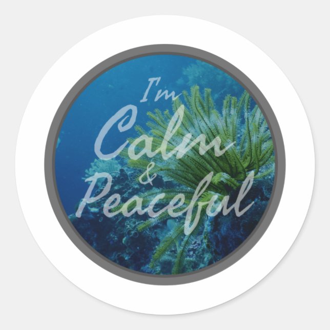 Sticker Rond affirmations positives sur l'acceptation de soi (Devant)