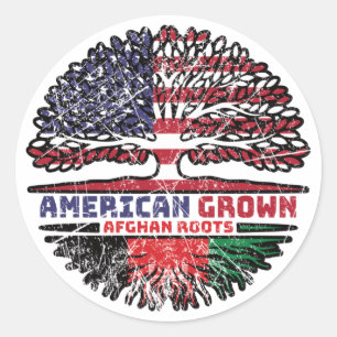 Sticker Rond Afghanistan Afghanistan États-Unis États-Unis
