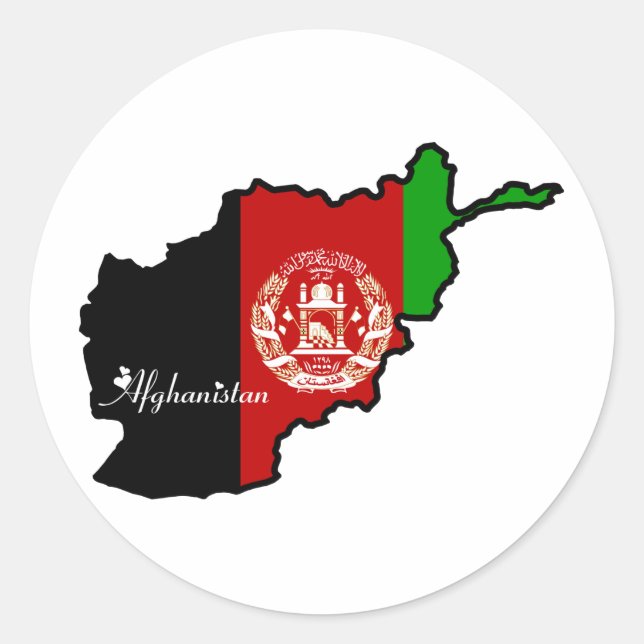 Sticker Rond Afghanistan cool (Devant)