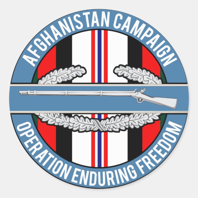 Sticker Rond Afghanistan OEF CIB (Devant)