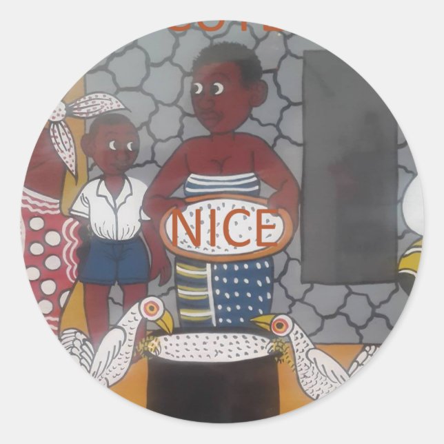 Sticker Rond Africain traditionnel Homestead Lifestyle (Devant)