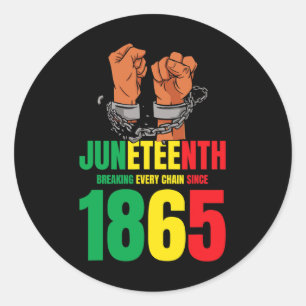 Sticker Rond African American Junetten Briser chaque chaîne S