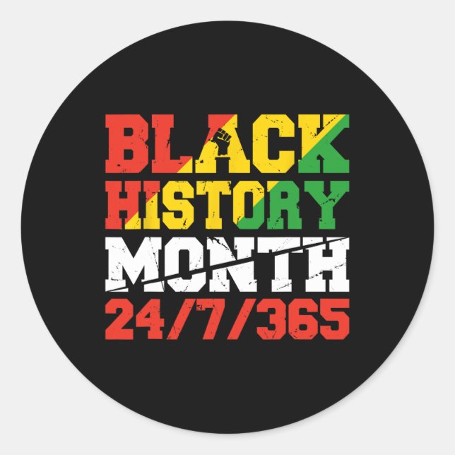 Sticker Rond African Pride JunetDix Mois de l'histoire des Noir (Devant)