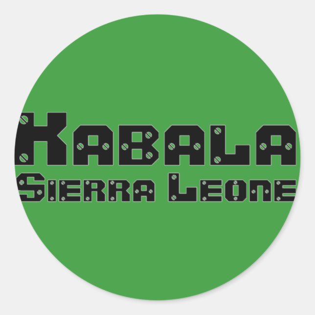 Sticker Rond Africankoko Custom Kabala, Sierra Leone (Devant)