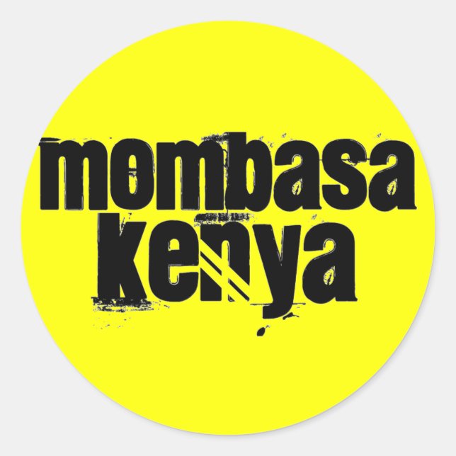 Sticker Rond Africankoko Custom Mombasa, Kenya (Devant)
