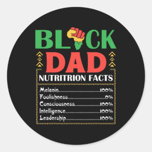 Sticker Rond Afrique Black Papa Nutrition Faits Melanin Conscie