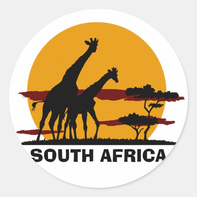 Sticker Rond Afrique du Sud (Devant)