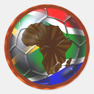 Sticker Rond Afrique du Sud Afrique du Sud 6 feuille autocollan