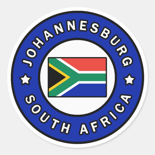 Sticker Rond Afrique du Sud de Johannesburg (Devant)