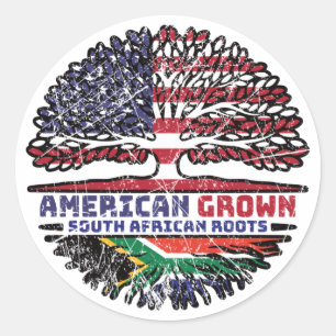 Sticker Rond Afrique du Sud États-Unis Amérique États-Unis