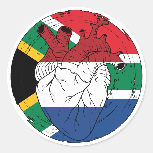 Sticker Rond Afrique du Sud Pays-Bas Pays-Bas (Devant)