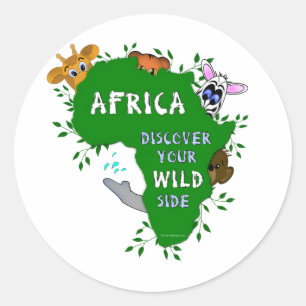 Sticker Rond Afrique sauvage