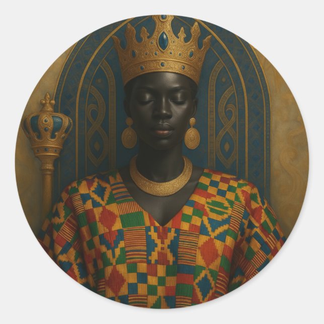 Sticker Rond Afro Goddess (Devant)
