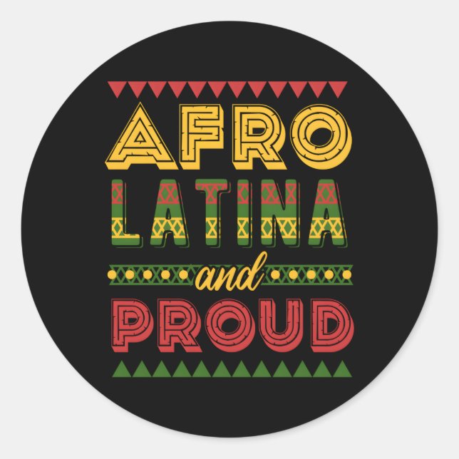 Sticker Rond Afro Latin Pride Afro Latina (Devant)