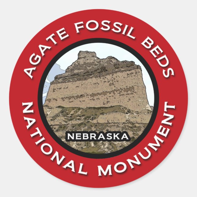 Sticker Rond Agate Fossil Lits Monument National (Devant)
