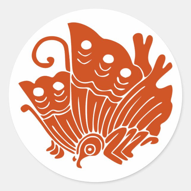 Sticker Rond Ageha cho, Japon (Devant)