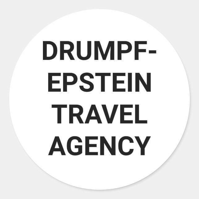 Sticker Rond AGENCE DE VOYAGE DRUMPF-EPSTEIN Hankamer Artjunkha (Devant)