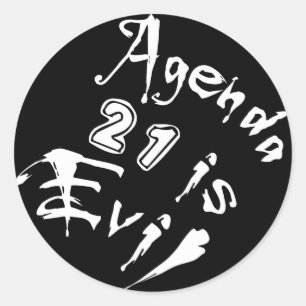 Sticker Rond Agenda 21 Malheur