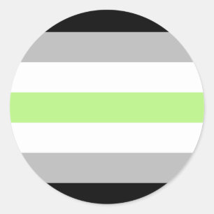 Sticker Rond Agender Pride