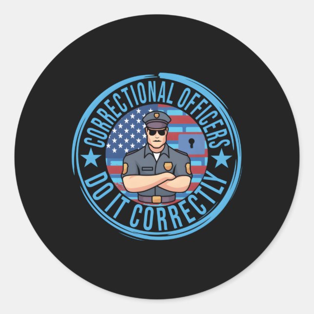 Sticker Rond Agent correctionnel (Devant)