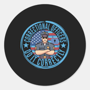 Sticker Rond Agent correctionnel