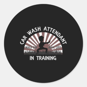 Sticker Rond Agent De Lavage De Voiture En Teigne D'Entraînemen
