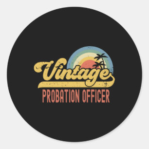 Sticker Rond Agent de probation Titre de l'emploi