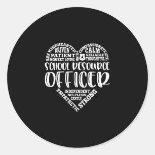 Sticker Rond Agent des ressources scolaires, sro, sécurité
