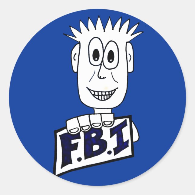 Sticker Rond Agent du FBI (Devant)