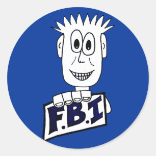 Sticker Rond Agent du FBI de bande dessinée