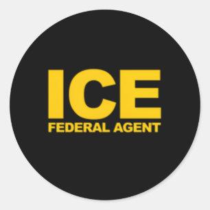 Sticker Rond Agent fédéral de glace