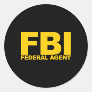 Sticker Rond Agent fédéral Fbi