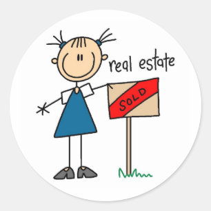 Sticker Rond Agent immobilier