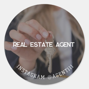 Sticker Rond Agent immobilier