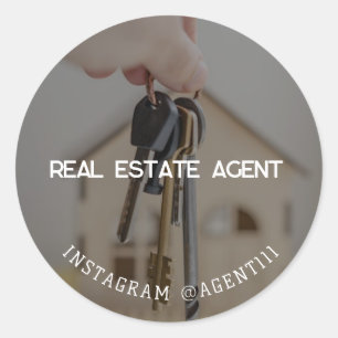 Sticker Rond Agent immobilier