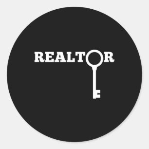 Sticker Rond Agent immobilier nouveau agent de licence de biens