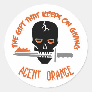 Sticker Rond Agent Orange la LUMIÈRE de cadeau