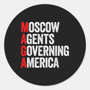 Sticker Rond Agents moscovites vintages au gouvernement américa