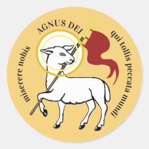 Sticker Rond Agneau de Dieu 