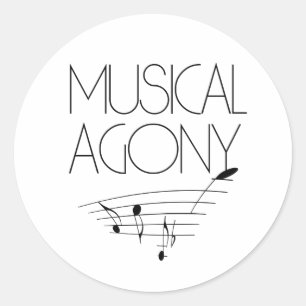 Sticker Rond Agonie musicale